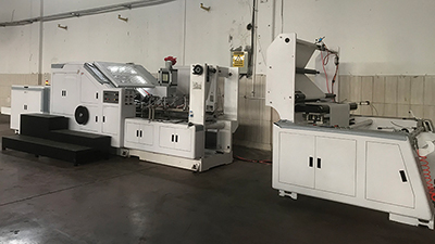 Máquina de bolsas de papel de gran velocidad exportada a Estados Unidos